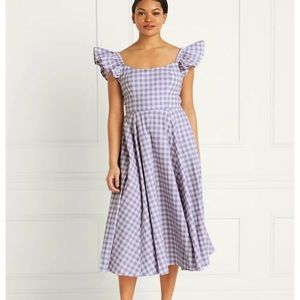 Hill House Daphne Lilac Check Dress - XL